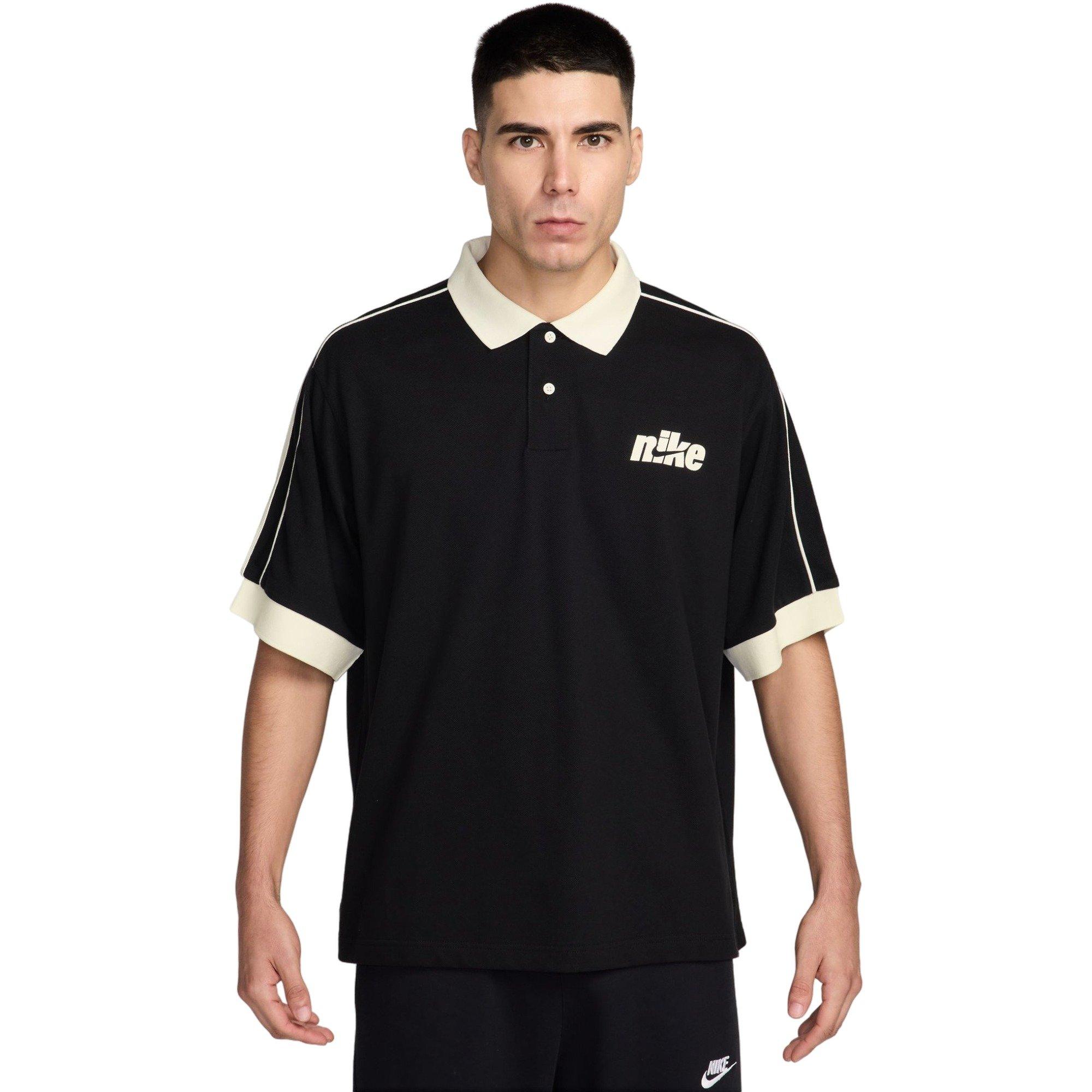 Nike Men's Sportswear Club Short-Sleeve Polo - BLACK/WHITE